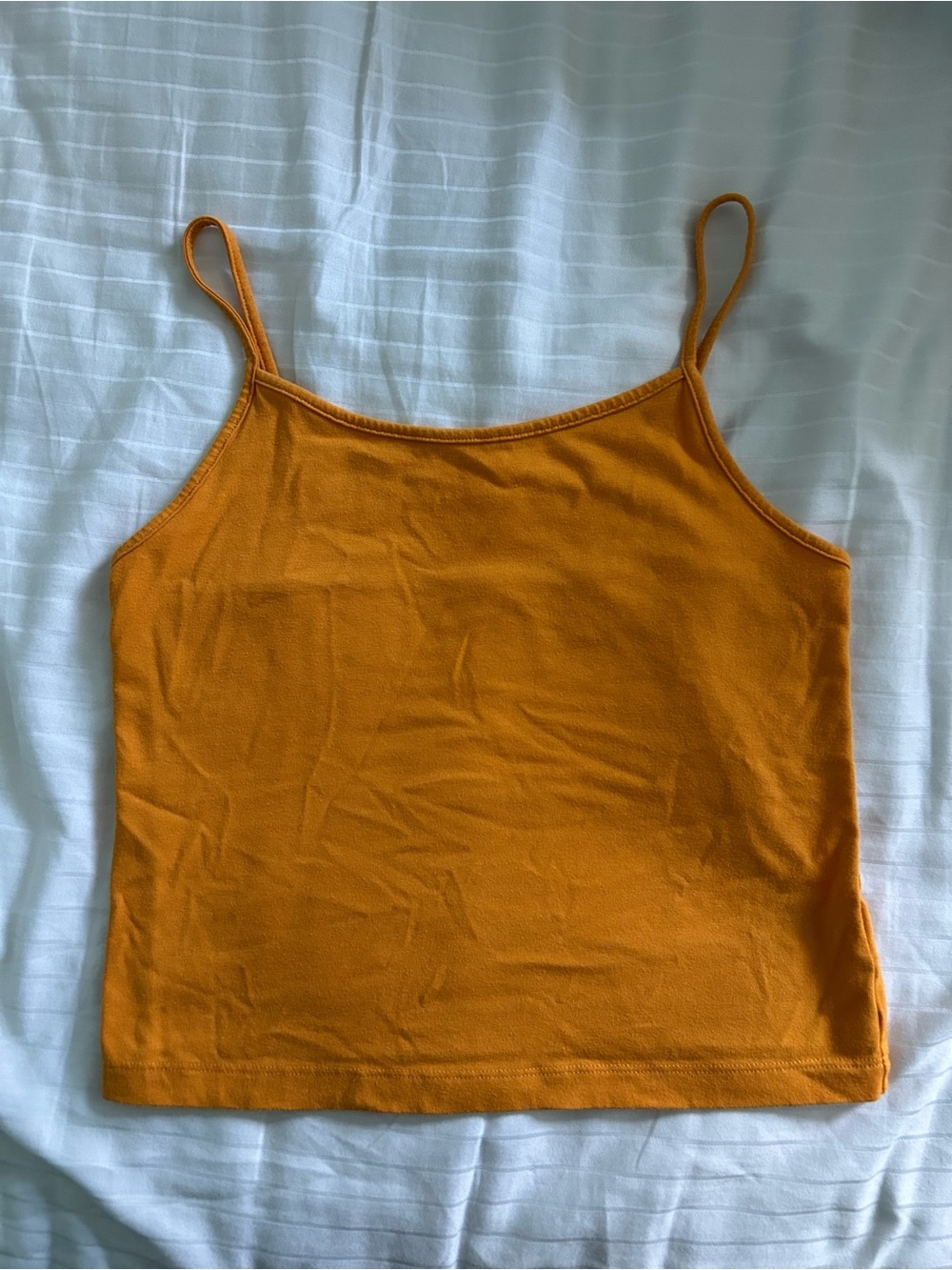 wild fable Mustard Orange Spaghetti Strap Cropped Cami